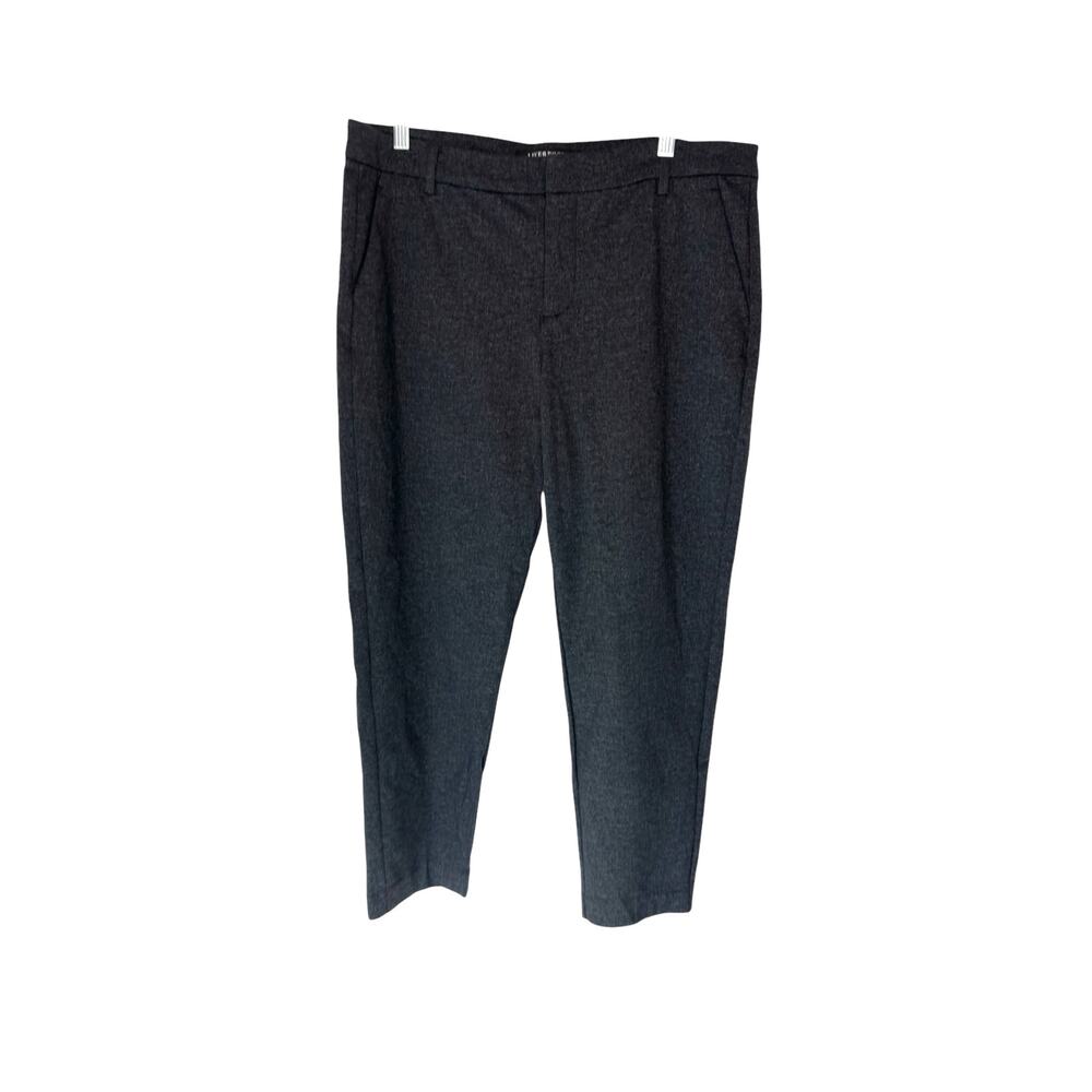 Liverpool Grey Office Work Career Business Renee Crop Dress Pant Size 14 Petite